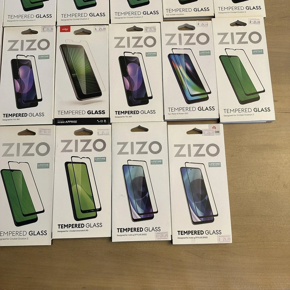Zizo Tempered Glass Screen Protector Lot Clear IPhone 13 Moto G Cricket Ovation2